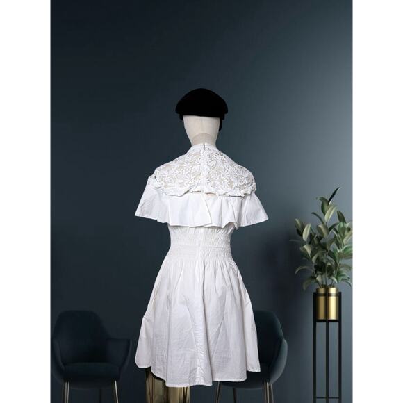 Women's Self-Portrait Hudson Mini Dress (White US2) - Picture 3 of 9